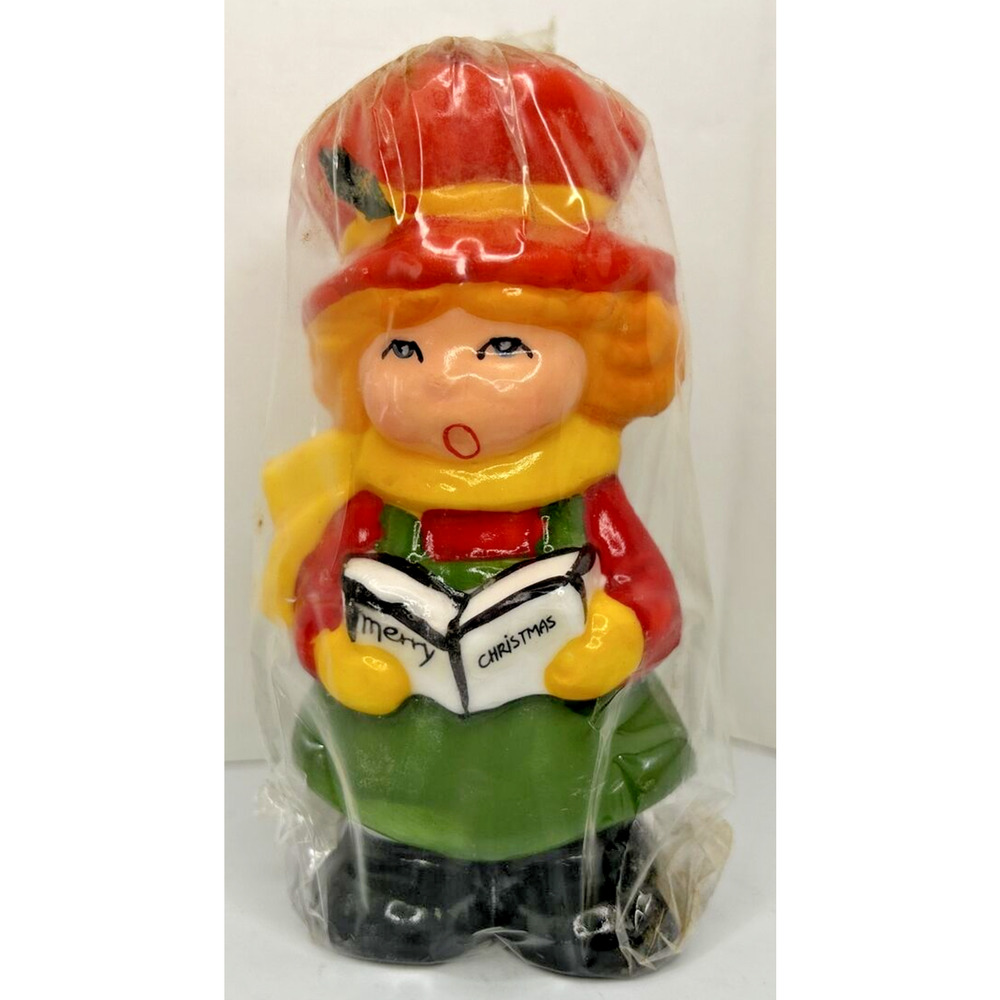 Vintage Christmas Caroler Candle New in‎ Packaging 5" SKU H582